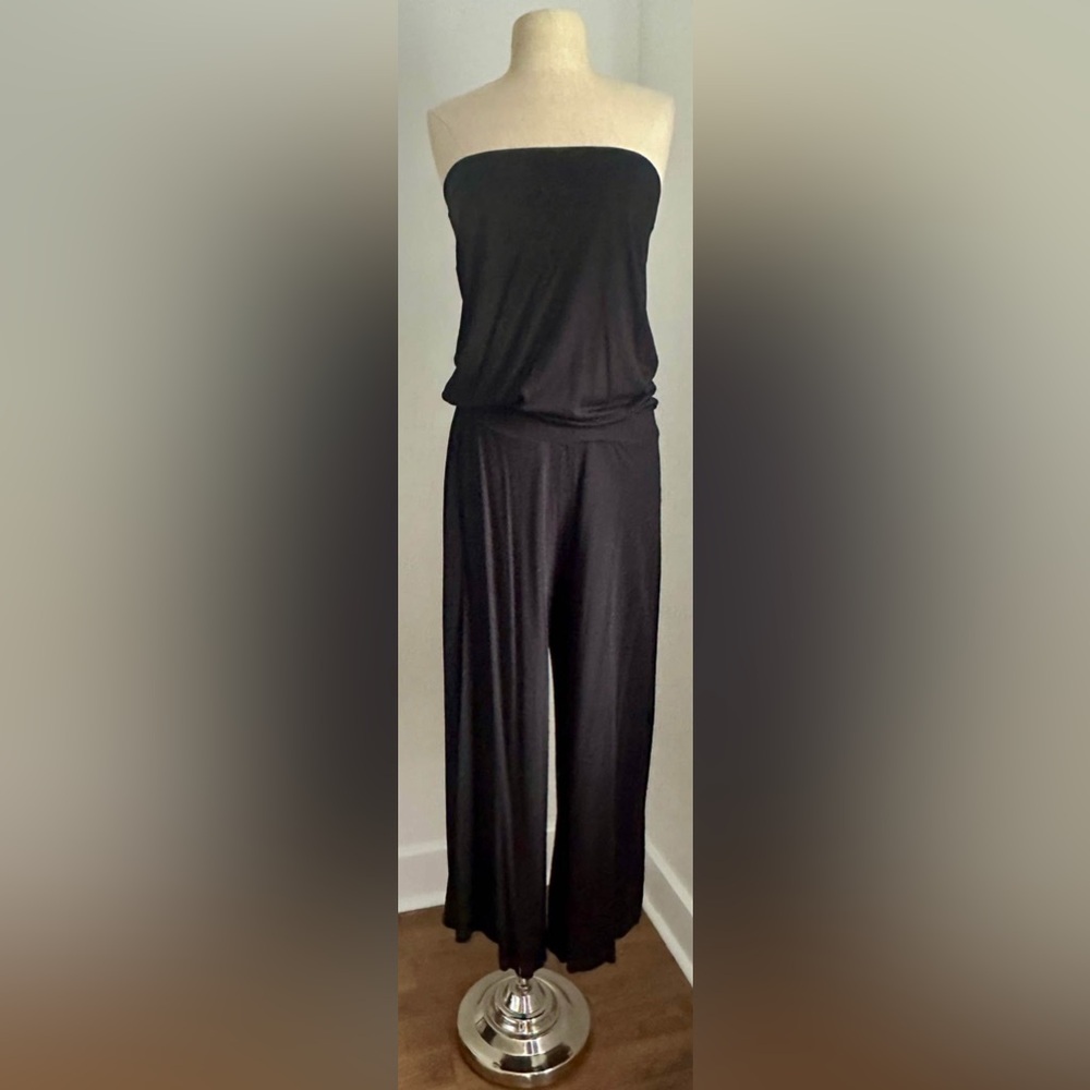 ASOS: Black Strapless Jumpsuit